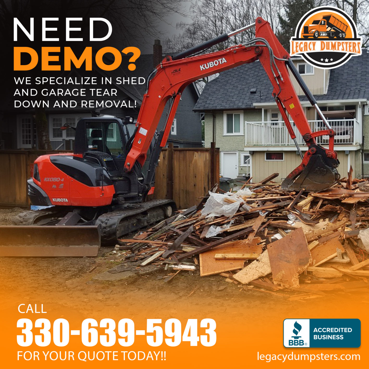 Junk Removal Legacy Dumpsters