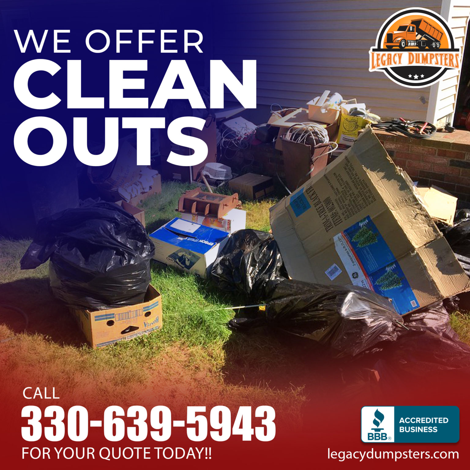 Junk Removal Legacy Dumpsters